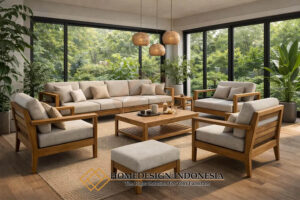 Set Sofa Tamu Jati Minimalis Waterbase Color HD-1696