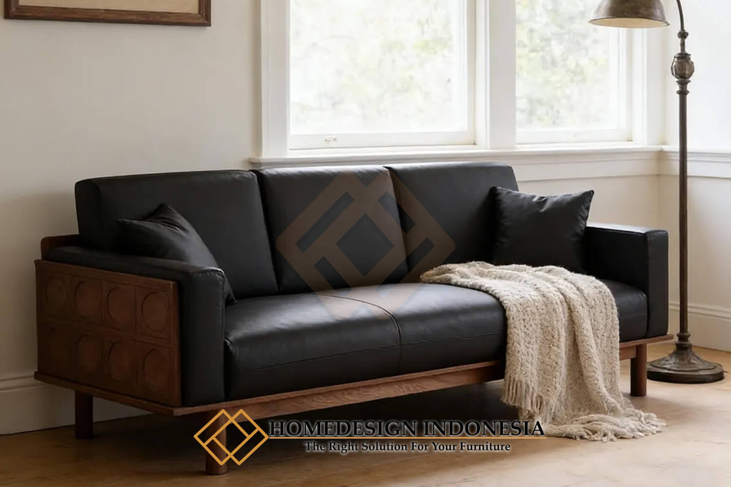 Sofa Tamu Minimalis Jati Vintage Style Solid Wood HD-1698.1