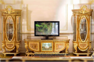 Harga Bufet TV Mewah Jepara Elegant Palace Style HD-1776