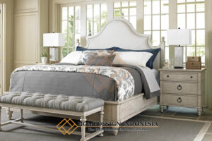 Harga Tempat Tidur Mewah Minimalis Jepara Rustic White Wash HD-1766