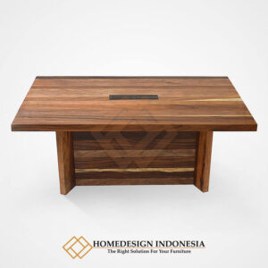 Meja Kantor Minimalis Kayu Trembesi Furniture Jepara Cantik HD-1742