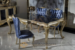 Meja Makan Mewah Kursi 6 Elegant Carving Luxury Design HD-1762