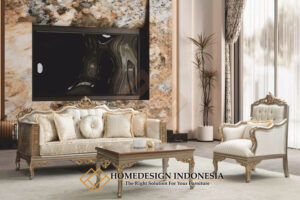 Sofa Tamu Jepara Ukiran Klasik Desain Mewah Cantik HD-1749