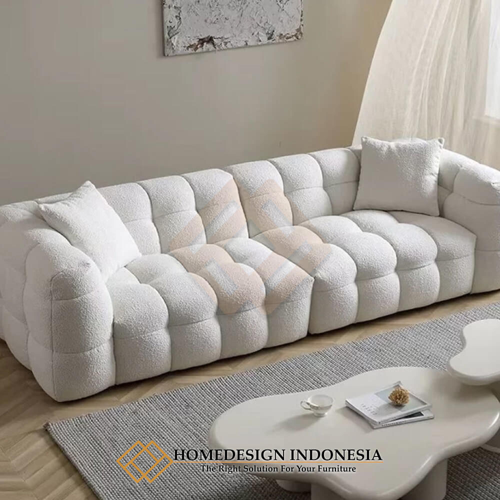 Sofa Tamu Minimalis 3 Seater Bubble Style Royal Foam Softly HD-1726