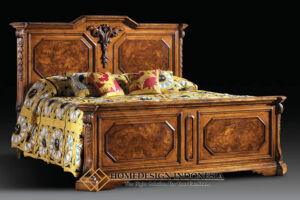 Tempat Tidur Jati Mewah Marquetry Style Luxurious Carving HD-1765