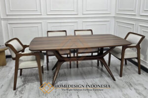 Meja Makan Minimalis Jati Modern Desain Anggun HD-1799