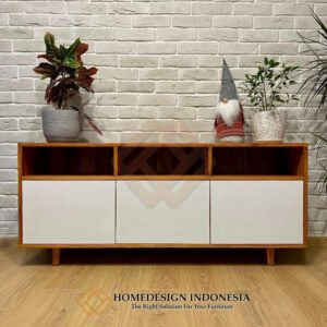 Meja TV Minimalis Jati Vintage Style Best Seller HD-1787