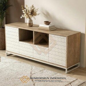 Meja TV Minimalis Jepara New Motif Industrial Design HD-1788