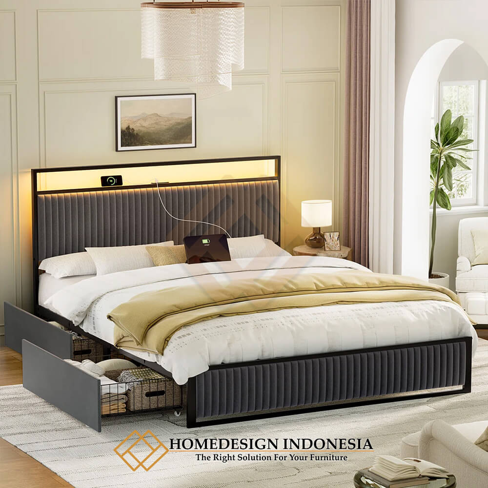 Ranjang Dipan Minimalis Jepara Futuristic Modern Style HD-1809.1
