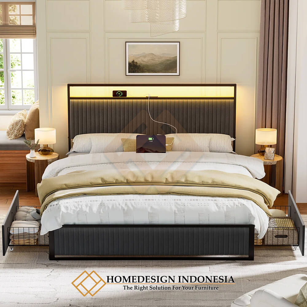 Ranjang Dipan Minimalis Jepara Futuristic Modern Style HD-1809`