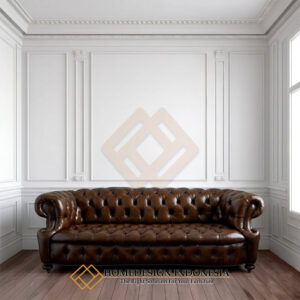 Sofa Chesterfield Kulit Asli Premium HD-1823