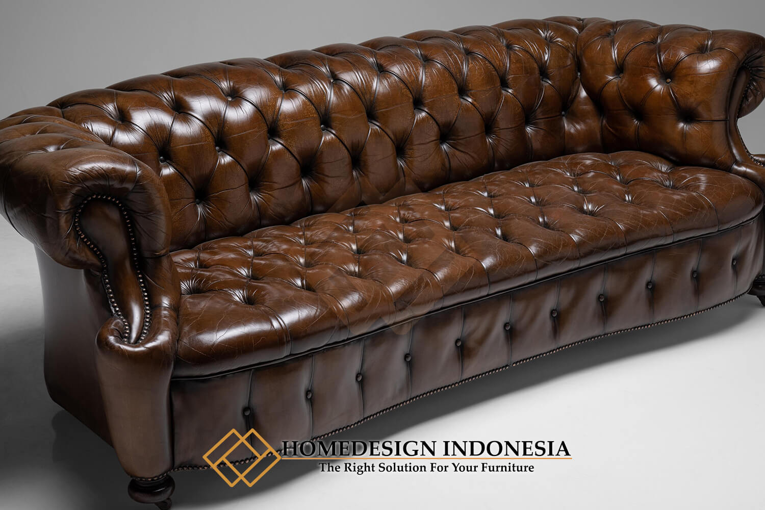 Sofa Chesterfield Kulit Asli Premium HD-1823.2