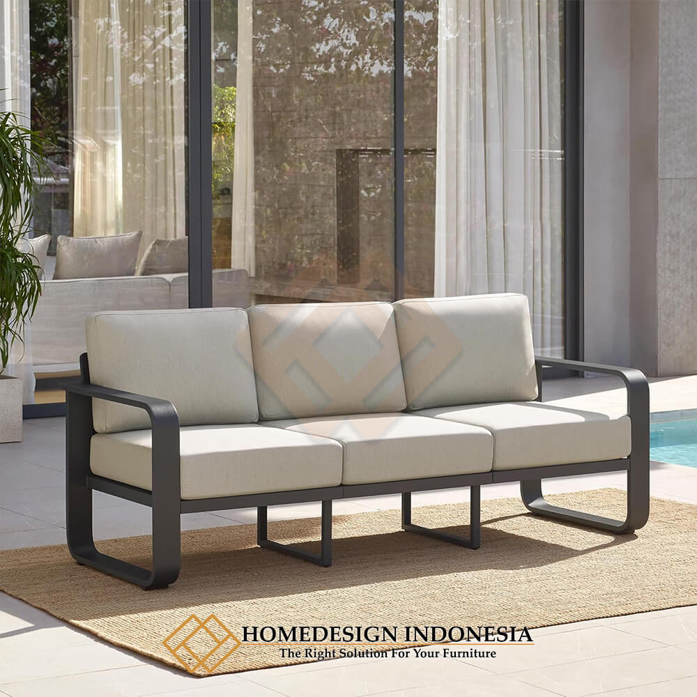 Sofa Outdoor Minimalis Powder Coated Aluminum Anti Karat Cantik HD-1815.1