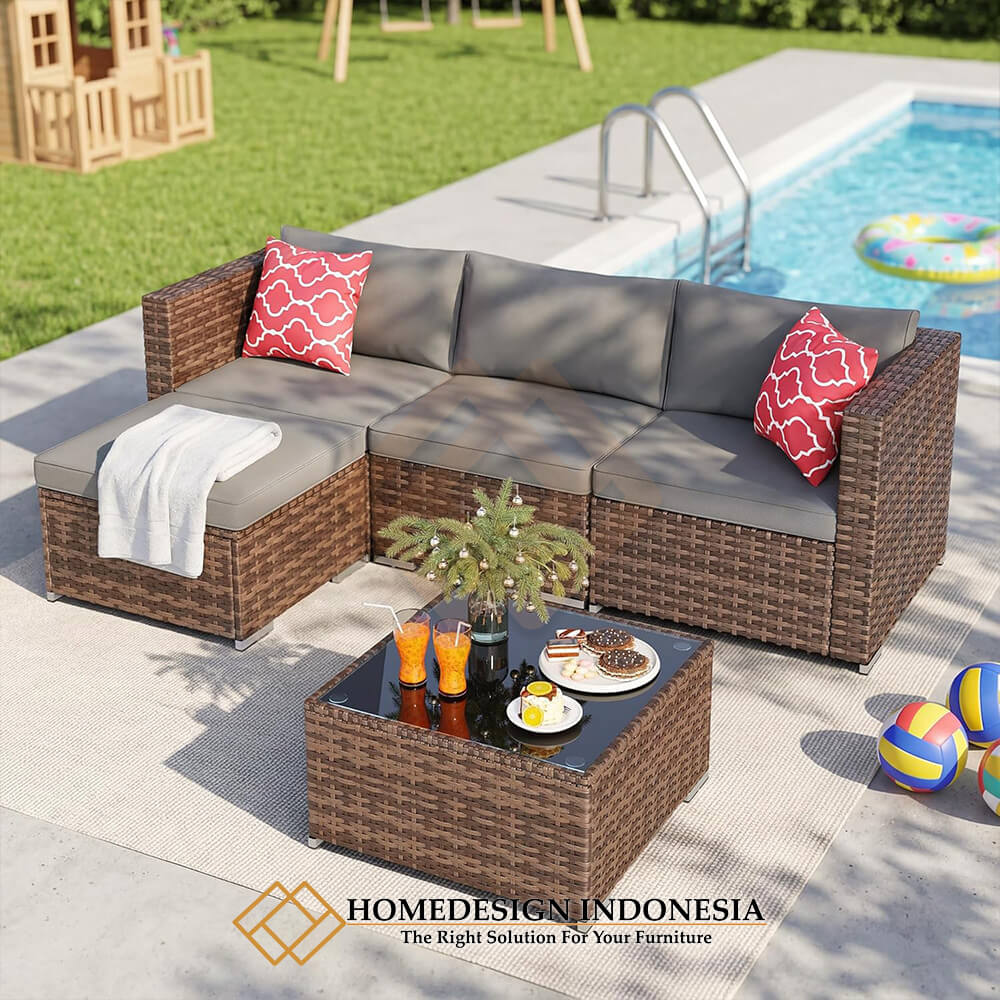 Sofa Terrace Premium Minimalis Modern Set Sofa Sudut HD-1820.2