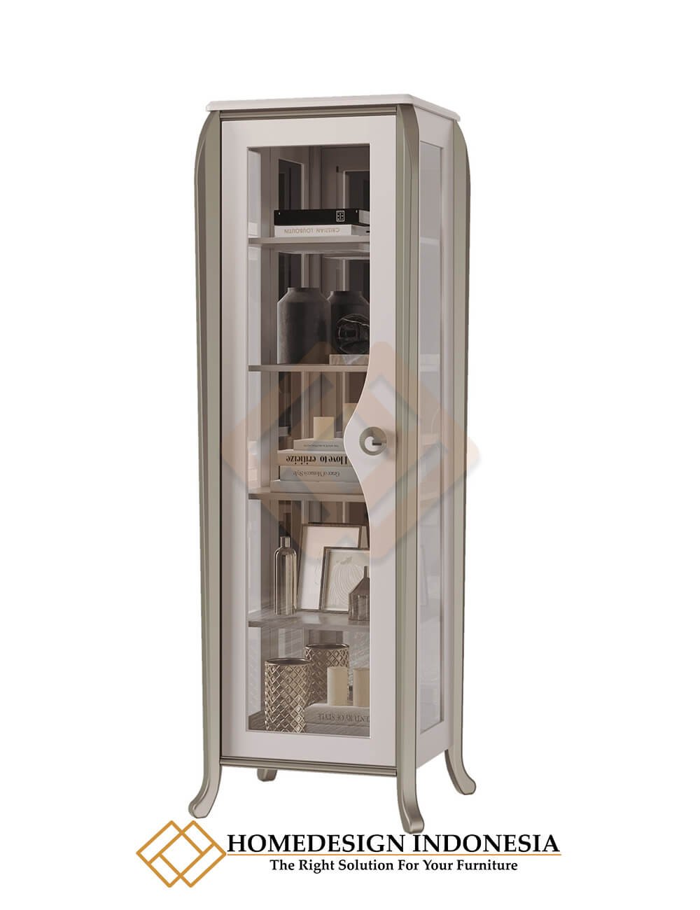 Bufet TV Mewah Minimalis White Grey Solid Duco Beautiful Color HD-1883.2