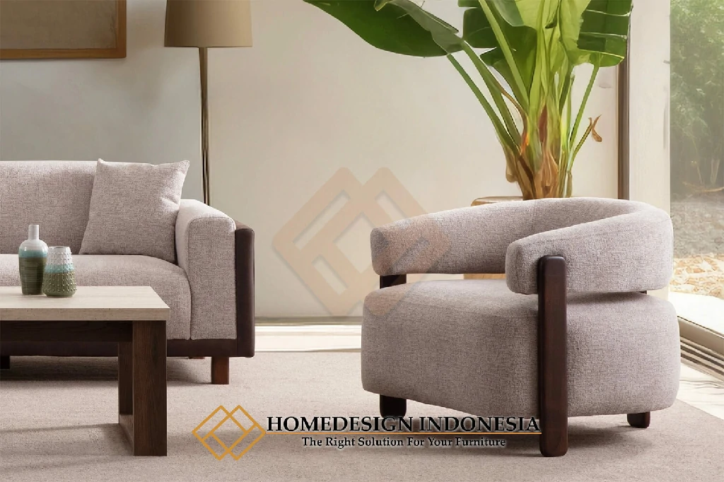 Desain Sofa Minimalis Jepara Rangka Kayu Jati Premium HD-1867.2