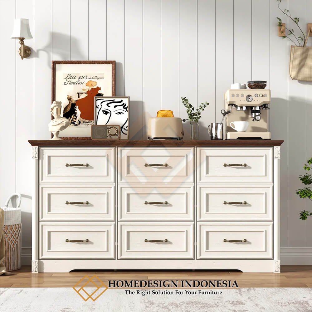 Drawer Dresser Minimalis Classic Furniture Cantik HD-1889