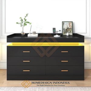 Drawer Minimalis Modern Design LED Futuristic HD-1890