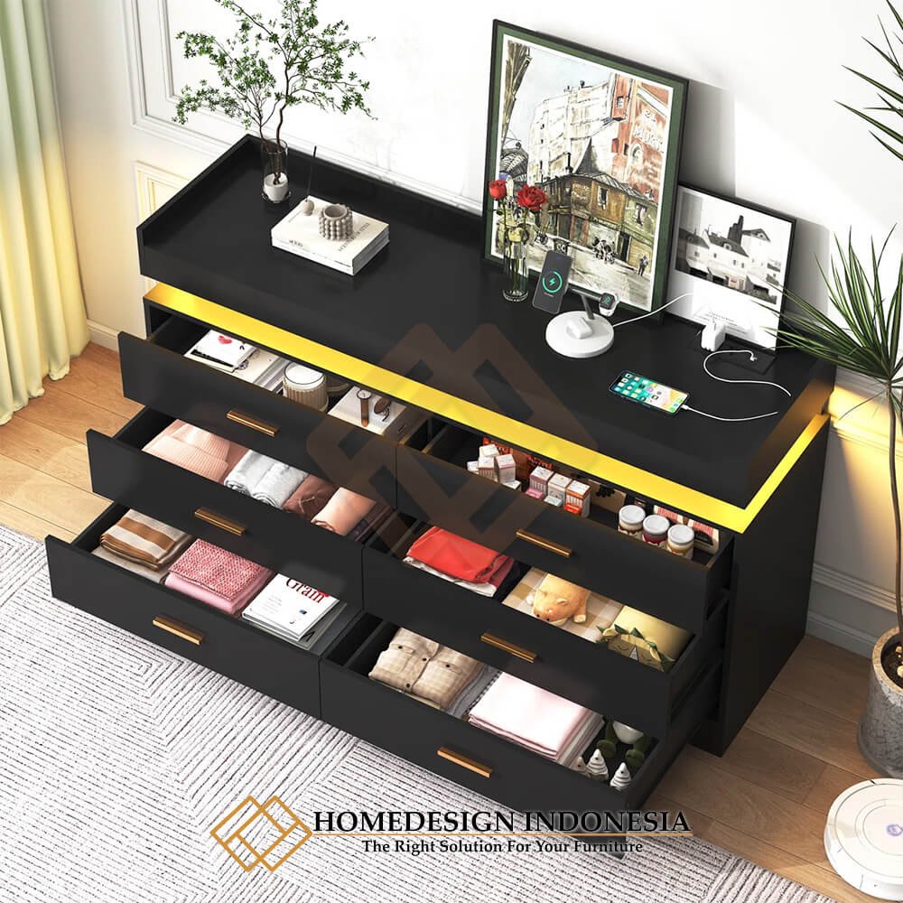 Drawer Minimalis Modern Design LED Futuristic HD-1890.1
