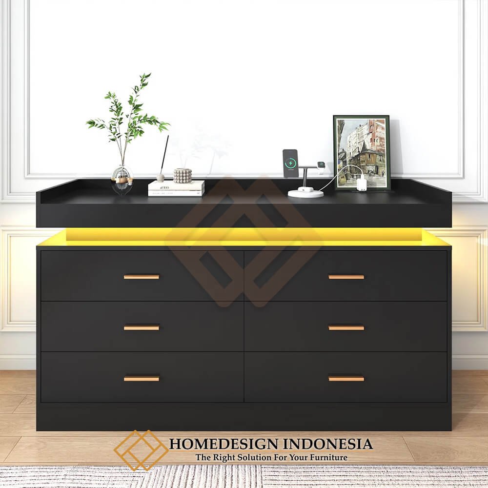 Drawer Minimalis Modern Design LED Futuristic HD-1890