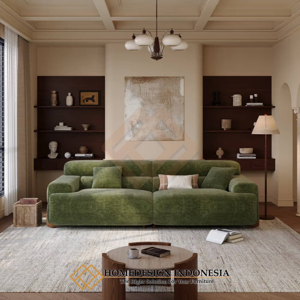 Harga Sofa Minimalis Jepara Terbaru Soft Upholstery Cantik HD-1895