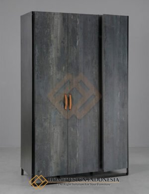 Lemari Pakaian Minimalis Industrial Desain Anggun HD-1858