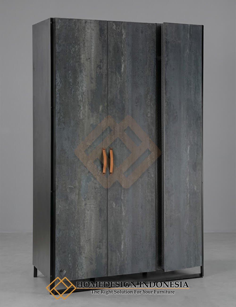 Lemari Pakaian Minimalis Industrial Desain Anggun HD-1858