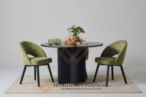 Meja Makan Bundar Minimalis Modern Eksklusif Design HD-1839
