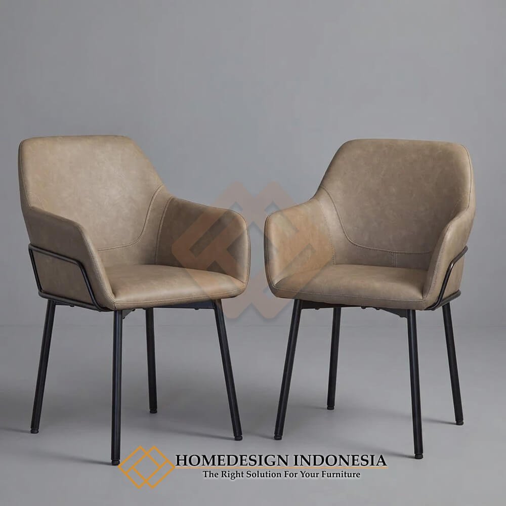 Meja Makan Minimalis Bundar Industrial Premium Model HD-1840.2