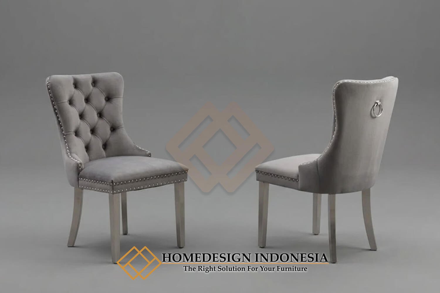 Meja Makan Minimalis Mewah Clara Top Marmer Style Diskon HD-1865.2