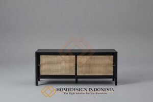 Meja TV Minimalis Japandi Kayu Jati Solid HD-1862