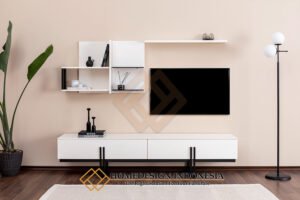 Meja TV Minimalis Putih Lily Industrial Model Anggun HD-1879
