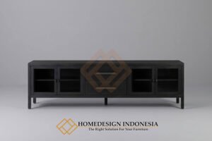 Meja TV Minimalis Solid Black Edition Diskon Sale HD-1859