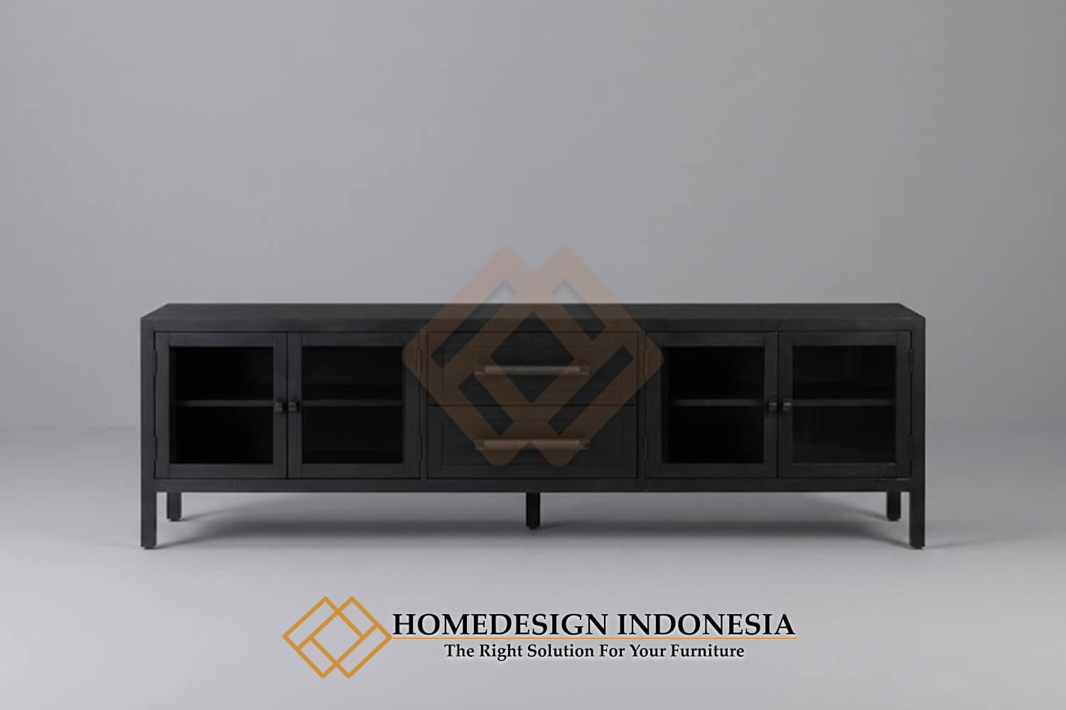Meja TV Minimalis Solid Black Edition Diskon Sale HD-1859