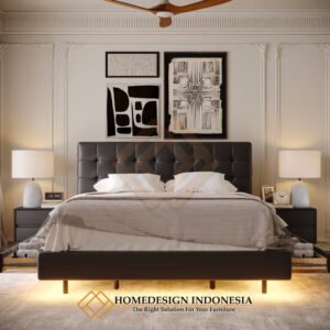 Model Tempat Tidur Laci Minimalis Exclusive Leather Design HD-1873