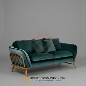 Sofa Minimalis 2 Seater Soft Beludru Comfortable Royal Foam HD-1846