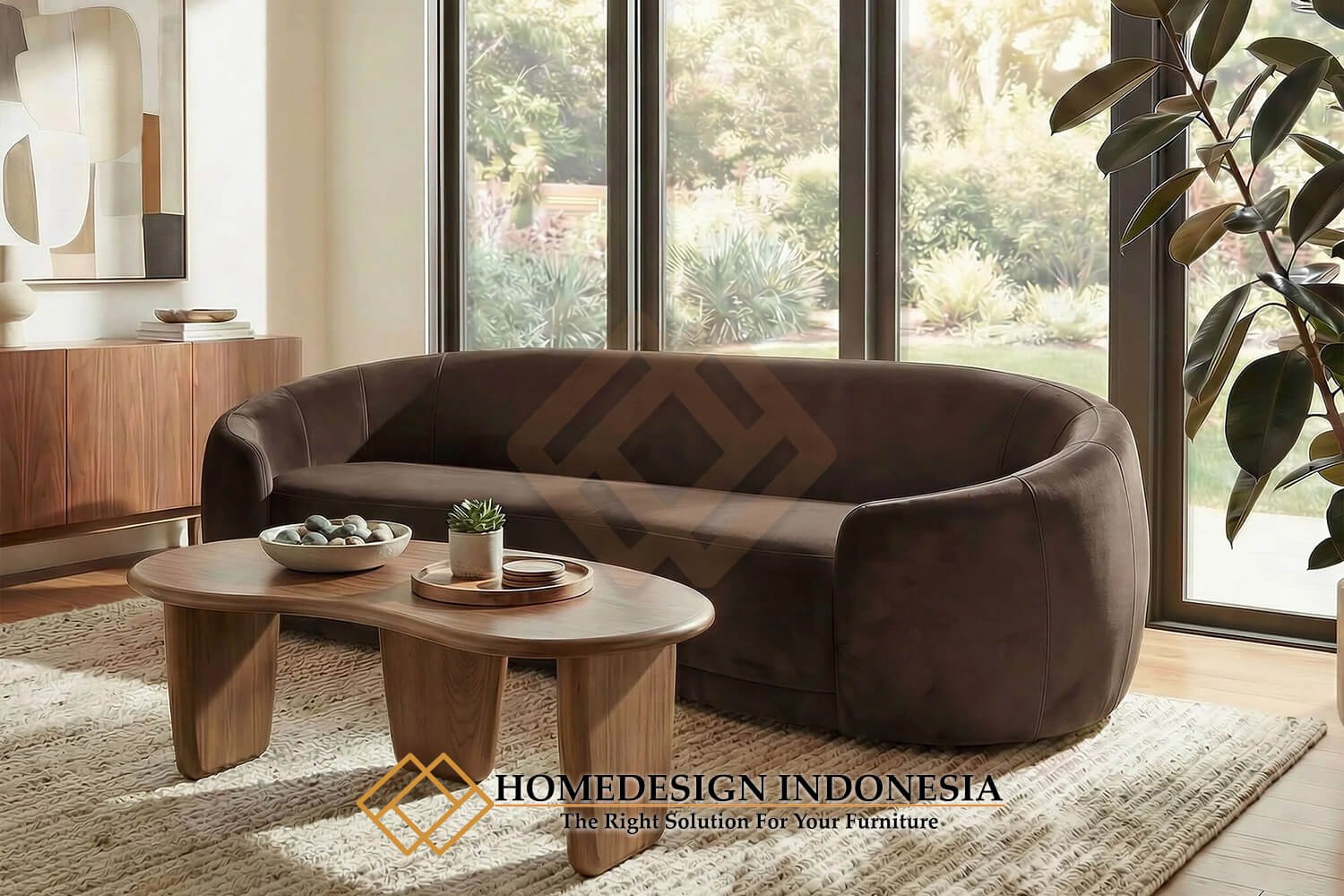 Sofa Minimalis 3 Seater Curved Style Exclusive HD-1878