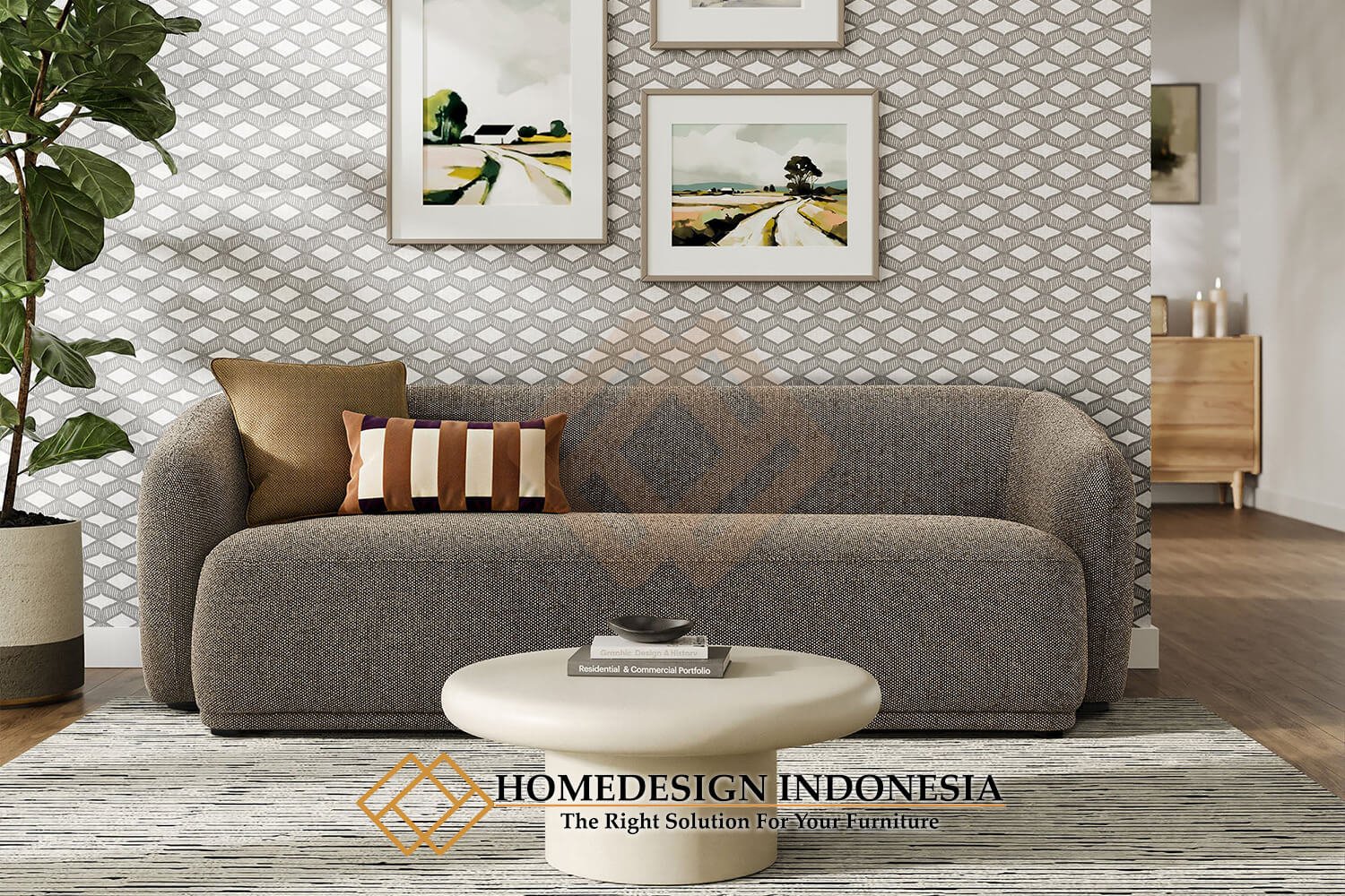 Sofa Tamu Jepara Minimalis Design 3 Seater Diskon HD-1877