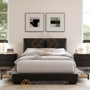 Tempat Tidur Jepara Minimalis Full Upholstery Premium Leather HD-1872