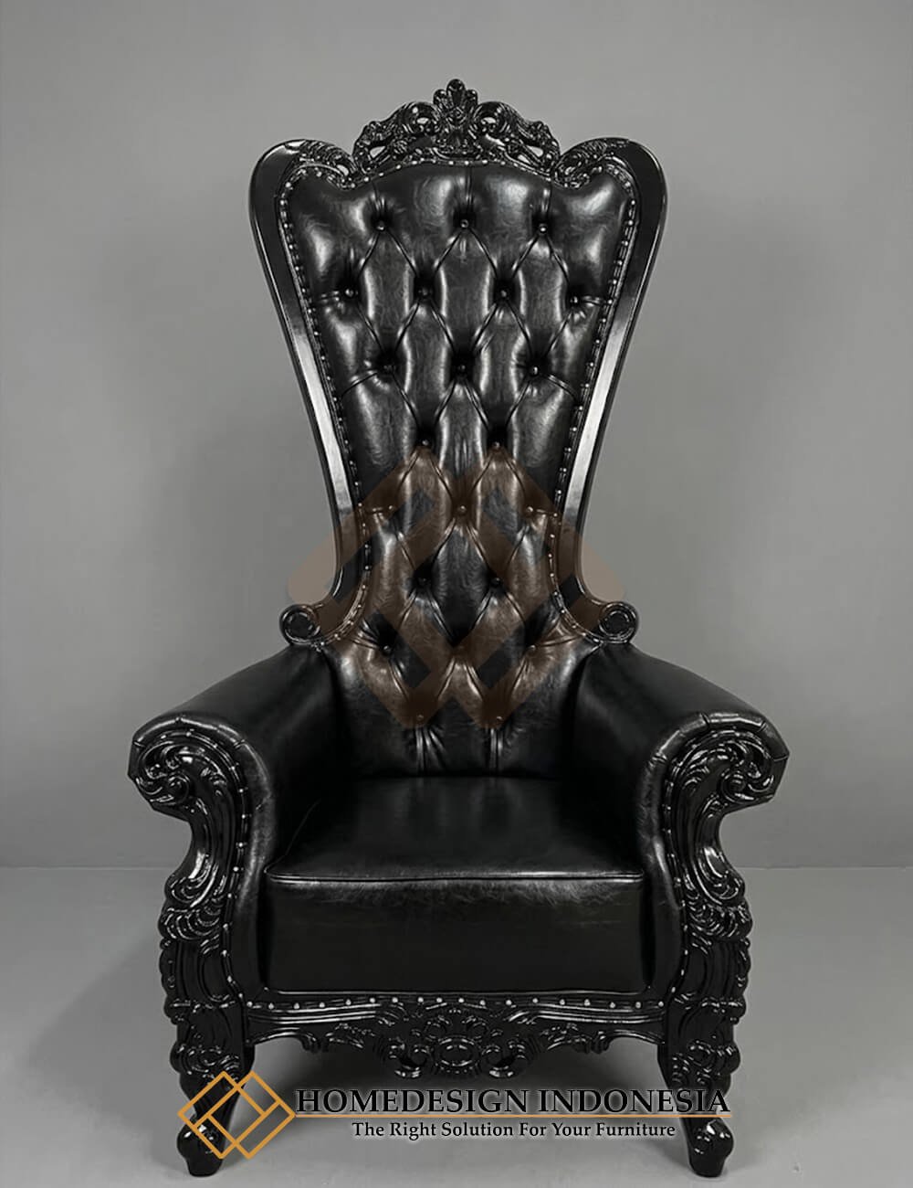 Harga Kursi Ukiran Mewah Desain King Chair Crown Carving HD-1904