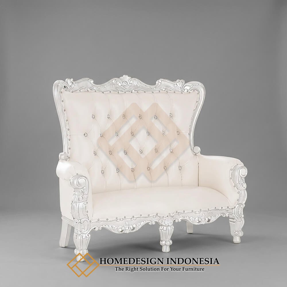 Kursi Sofa Mewah 2 Seater Design British Queen Chair Premium HD-1908.1