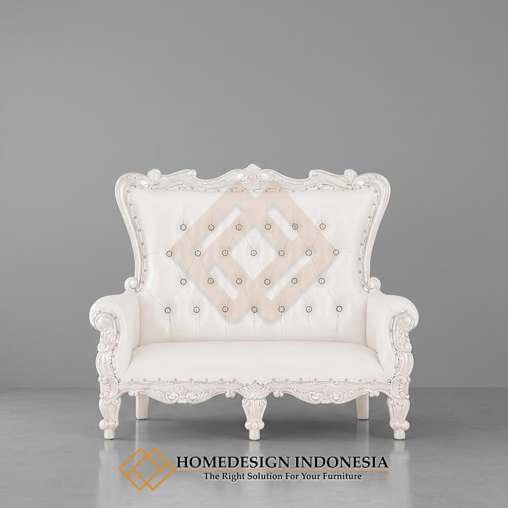 Kursi Sofa Mewah 2 Seater Design British Queen Chair Premium HD-1908