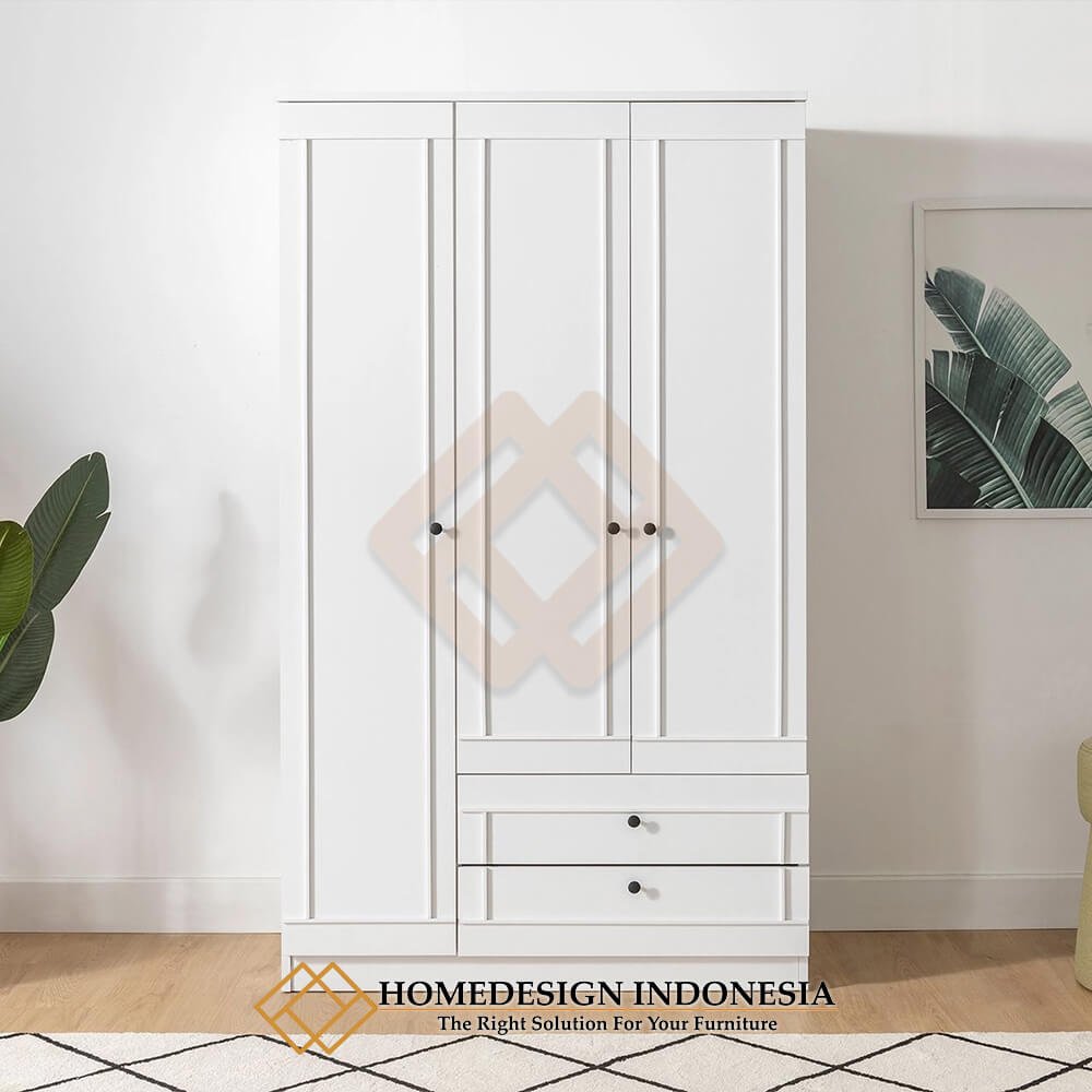 Lemari Pakaian Minimalis 3 Pintu Shabby Chich Design HD-1923