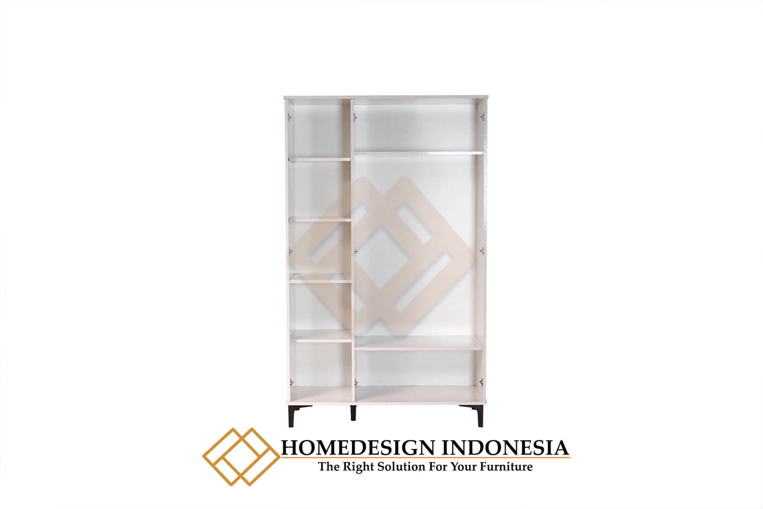 Lemari Pakaian Minimalis Jepara Warna Putih Duco Solid HD-1921.2