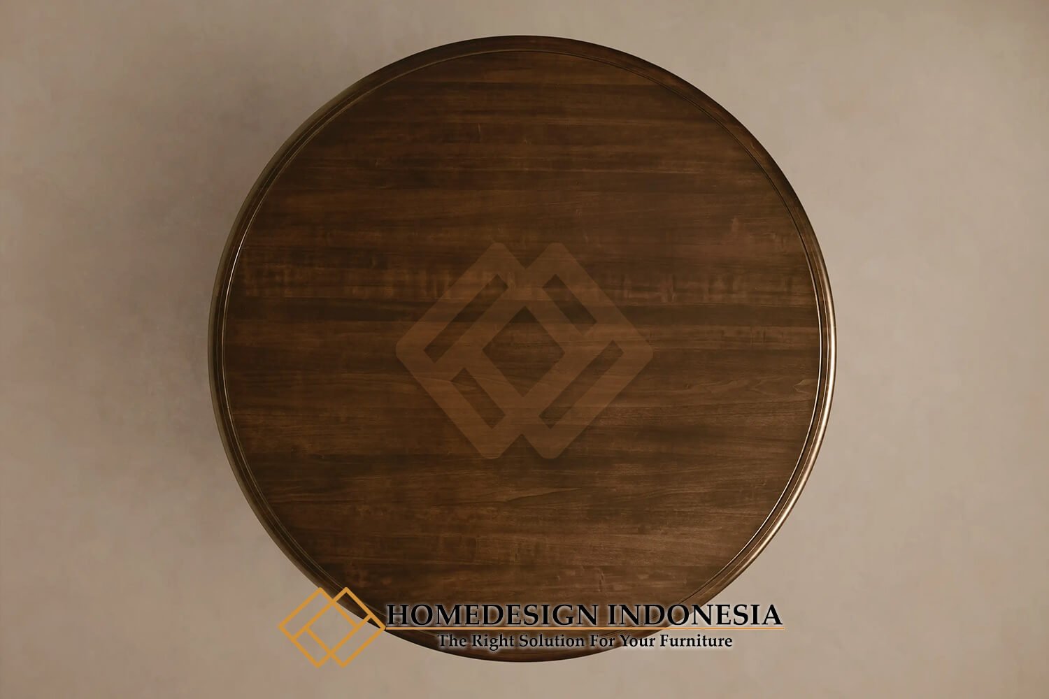 Meja Makan Jati Minimalis Bundar Premium Solid Wood HD-1912.1