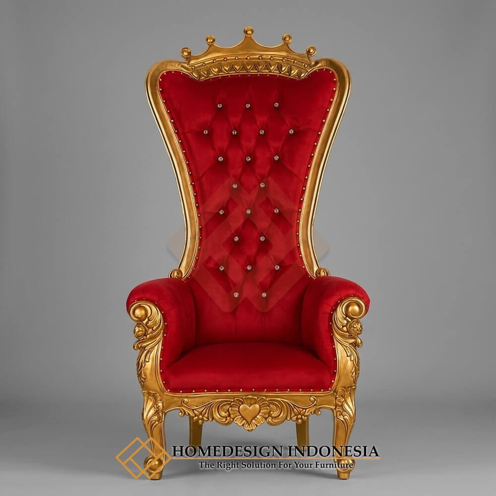 Queen Chair British Style Luxury Crown Carving HD-1907.1