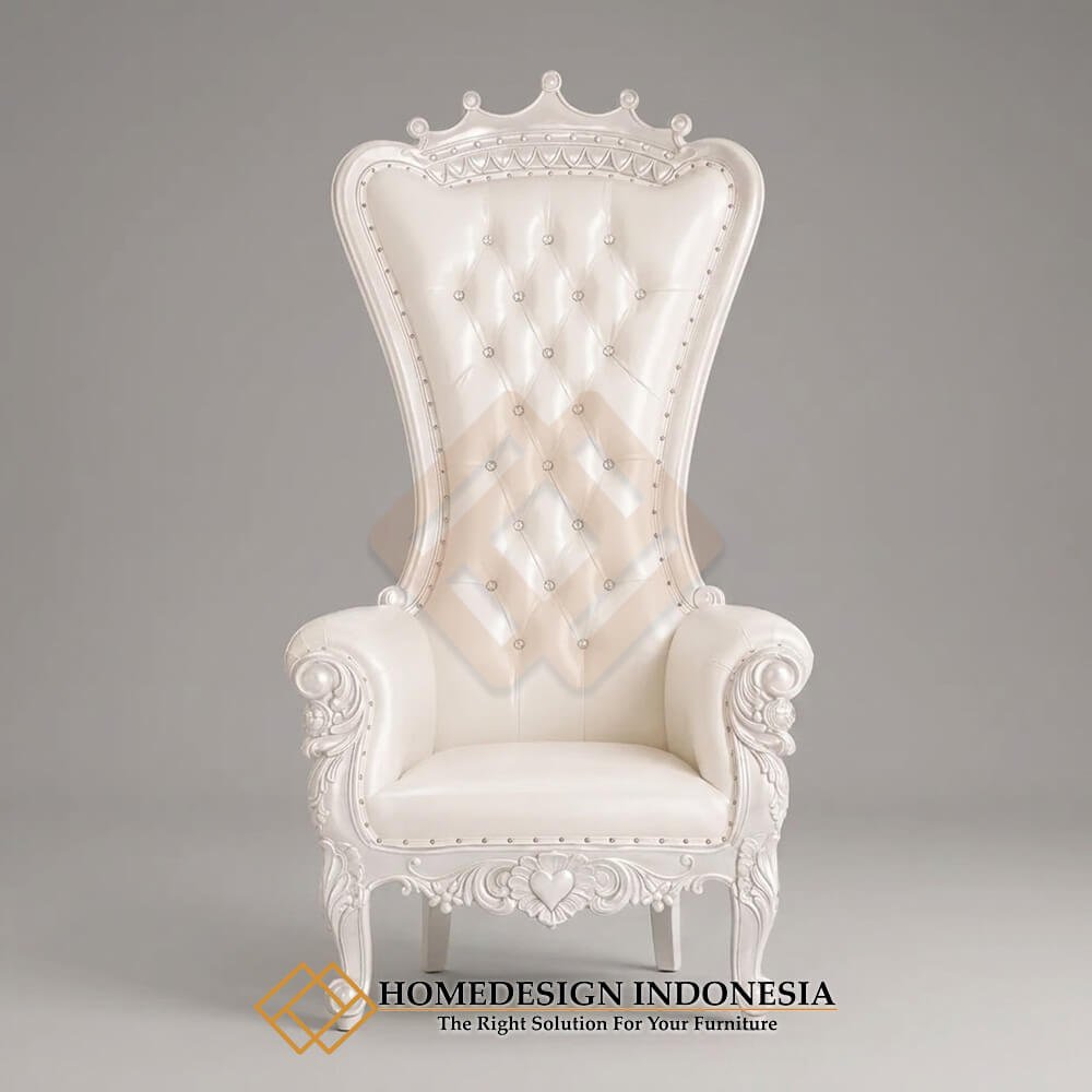 Queen Chair British Style Luxury Crown Carving HD-1907.2