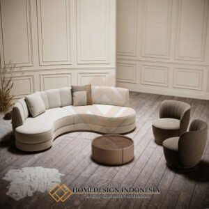 Set Sofa Tamu Minimalis Modern Curved Premium Design HD-1914