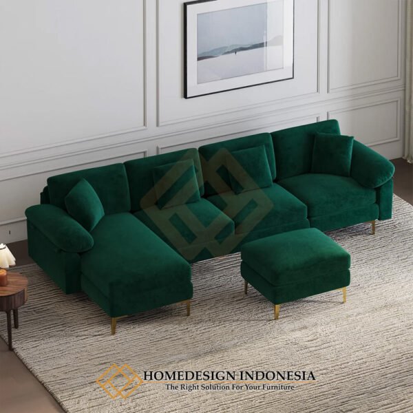 Sofa L Minimalis Desain Sofa Tamu Jepara Cantik HD-1946