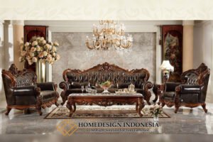 Sofa Mewah Jati Ganesha Set Sofa Ruang Tamu Klasik HD-1944